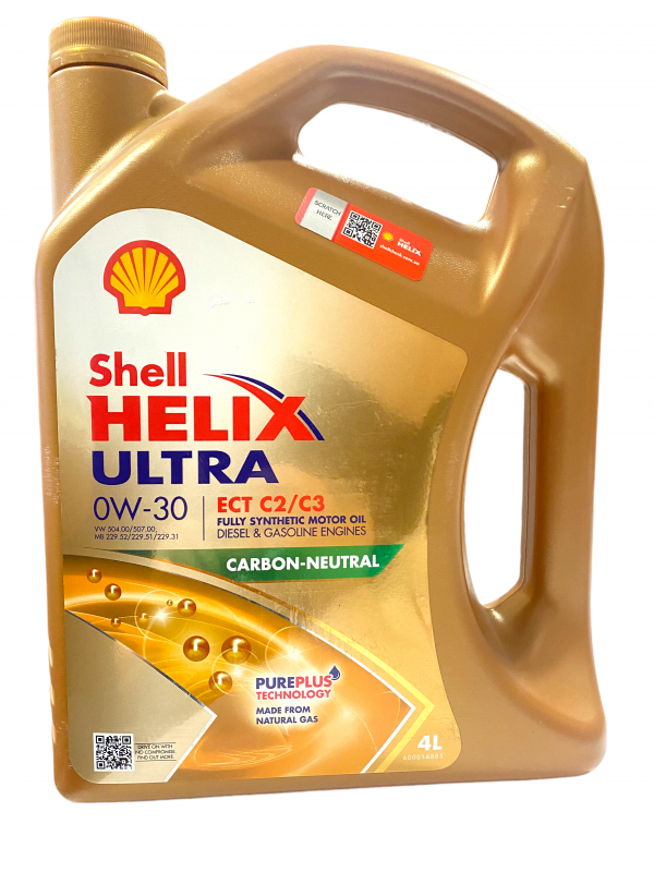 Масло моторное Helix Ultra ECT C2/C3 0W-30 Shell - 4 л