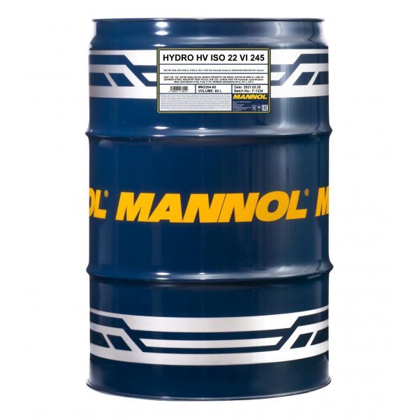 Гидравлическое масло HV ISO 22 Mannol - 60 л