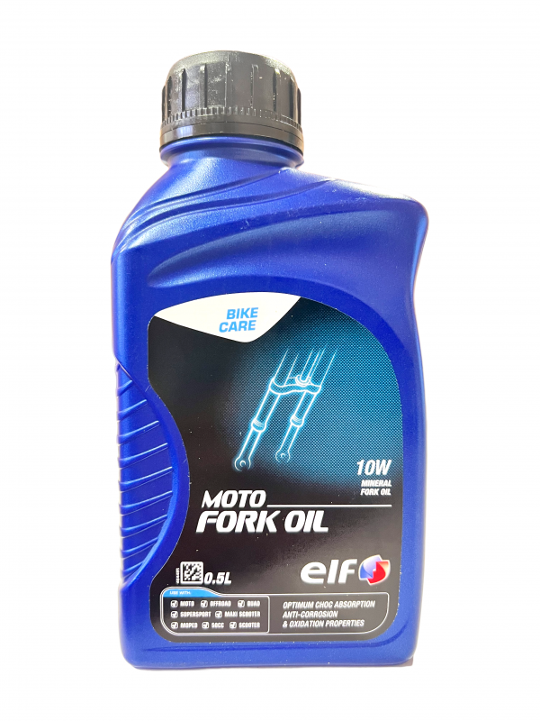 Масло гидравлическое ELF MOTO FORK OIL - 10W для вилок и амортизаторов - 0,5 л