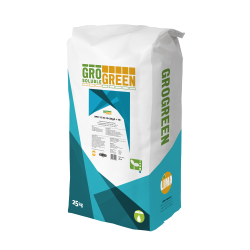 Удобрения GroGreen NPK 15-30-15+2MgO + TE Lima - 25 кг