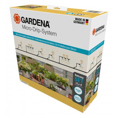 Комплект для поливу Gardena Micro-Drip-System Balcony Set на 15 рослин