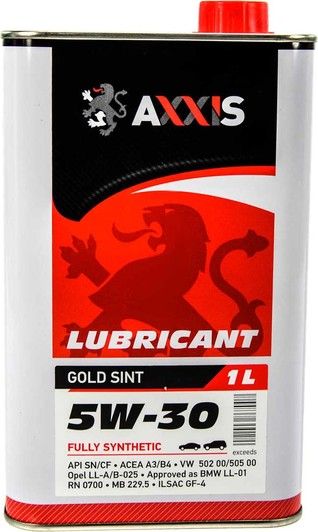 Масло моторное AXXIS  5W-30 Gold Sint - 1л