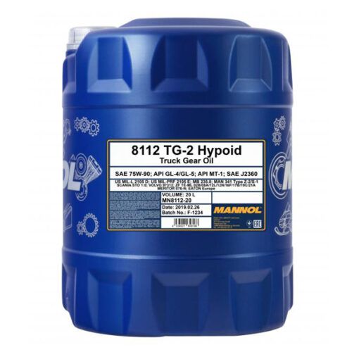 Трансмиссионное масло 8112 TG-2 Hypoid GL-4/5 SAE 75W-90 Mannol - 10 л