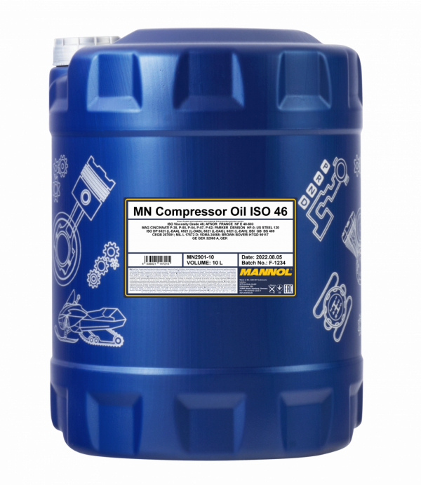 Гидравлическое масло ISO 46 Mannol - 10 л