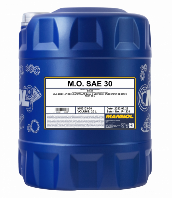 Олива індустріальна M.O. SAE 30API CD Mannol - 20 л