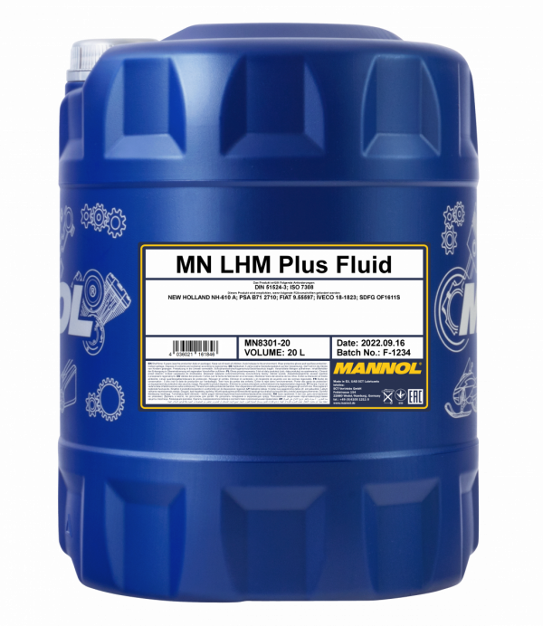 Гидравлическое масло LHM Plus Fluid Mannol - 20 л
