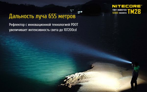 Фонарь Nitecore TM28 (4xCree XHP35 HI, 6000 люмен, 8 режимов, 4x18650)