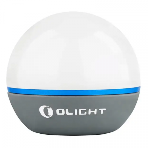 Фонарь кемпиговый Olight Obulb (White + Red Led, 55 люмен,  4 режима, магнитная зарядка), серый, комплект