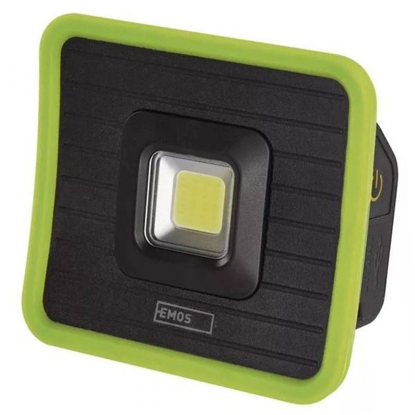 2в1 - Фонарь прожектор + Power Bank Emos (COB, 1000 люмен, 3 режима, USB-С), черно-зеленый
