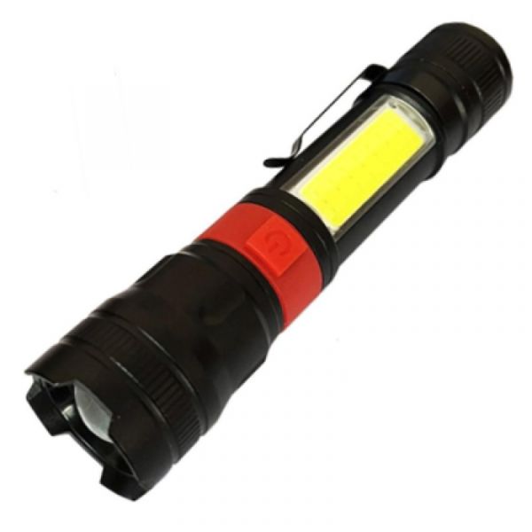 2в1 - Кемпинговый + ручной фонарь PL-826-P70+COB (white+red, 3 режима, 1х18650, USB)