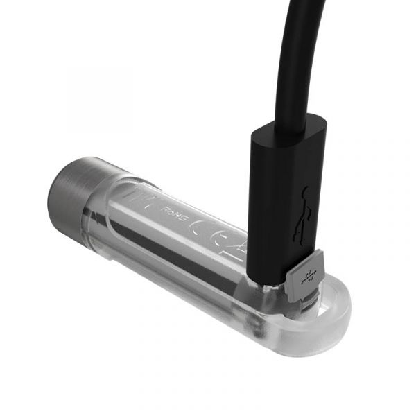 Фонарь наключный Nitecore TIKI (Osram P8 LED + UV, 300 люмен, 7 режимов, USB-С), прозрачный