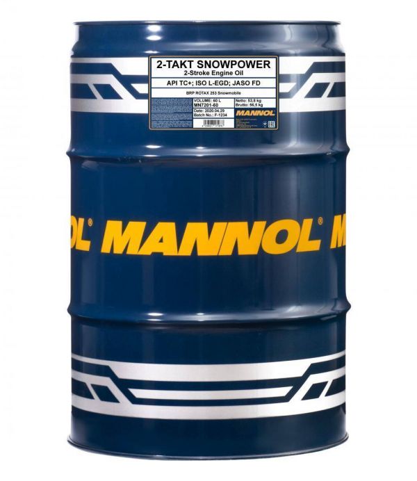 Масло моторное 2-TAKT Snowpower Mannol - 60 л