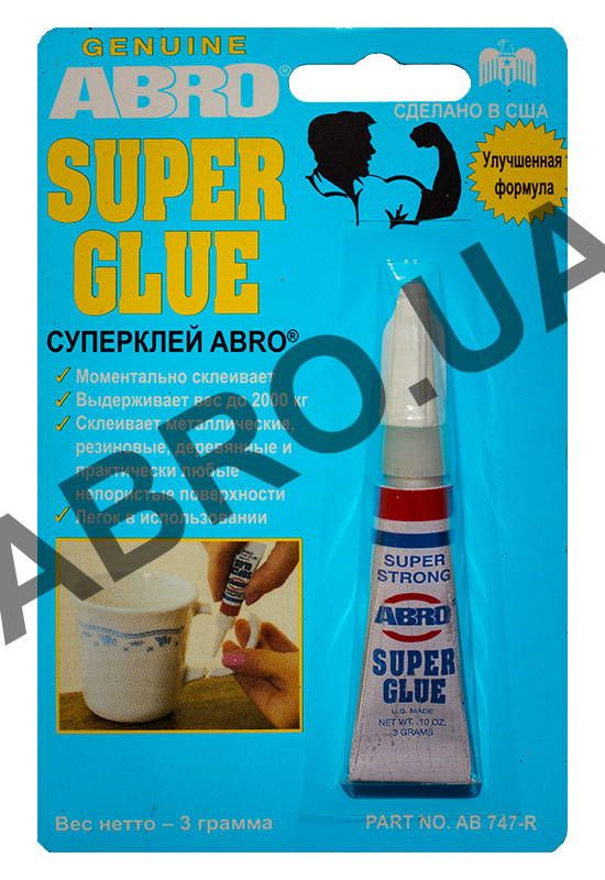 Клей суперклей ABRO - 3 гр