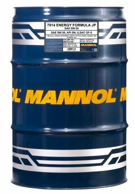 Олива моторна Energy Formula JP SAE 5W-30 Mannol - 60 л
