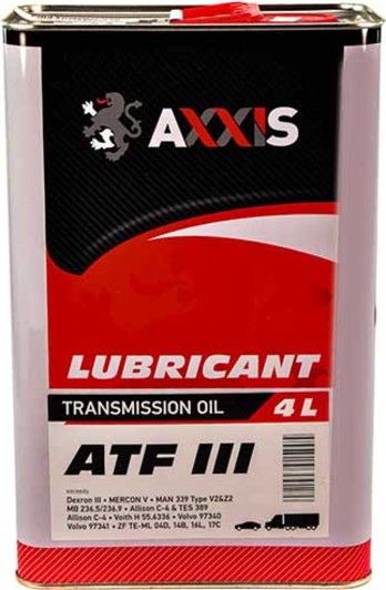 Трансмиссионное масло AXXIS ATF 3 - 4л