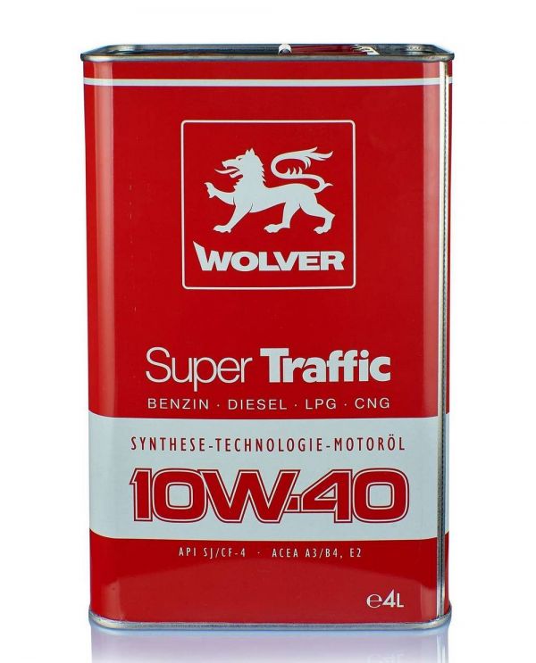 Олива моторна Super Traffic SAE 10W-40 Wolver - 4 л