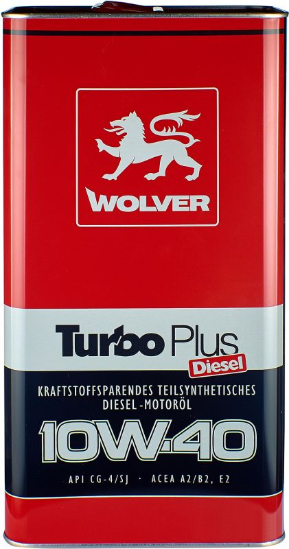 Олива моторна Turbo Plus SAE 10W-40  Wolver - 5 л