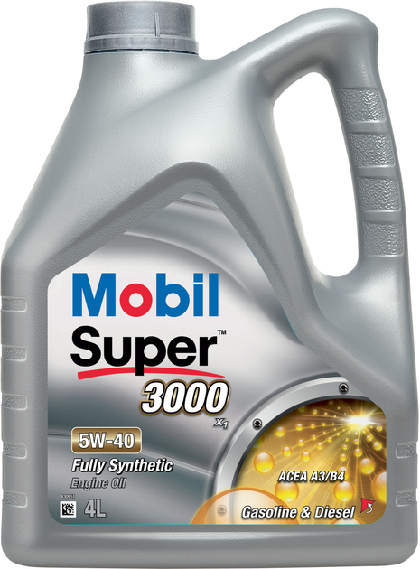 Олива моторна Super 3000 х1 5W-40 Mobil - 4 л