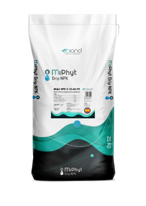 Добриво Міфіт NPK 3-10-40 + ТЕ Biond - 25 кг