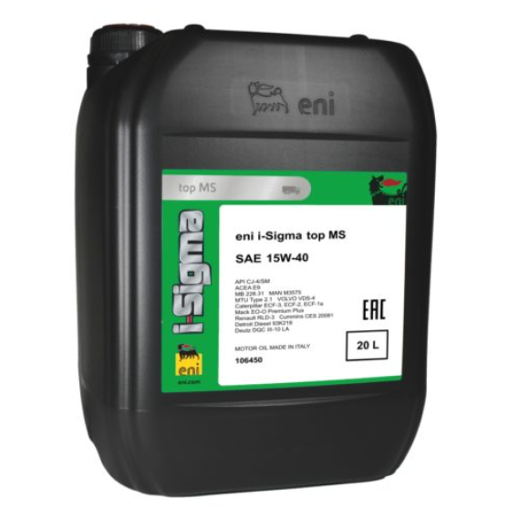 Олива моторна I-Sigma Top MS 15W-40 Eni - 20 л