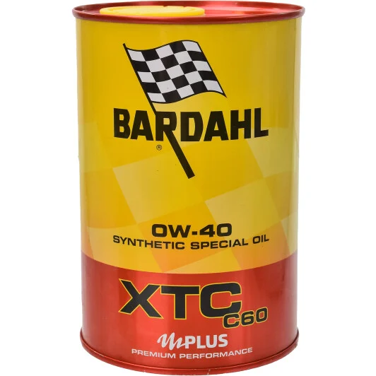 Олива BARDAHL (metal) XTC C60 0W40 AUTO 1л. SL/CF A3/B4 MB 229.5 VW 502.00/505.00 RN0700-RN0710 300039 (300040)(12)