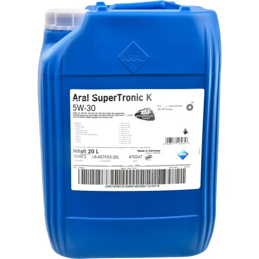 Олива Aral SuperTronic K 5W-30, 20л. 15DBC5
