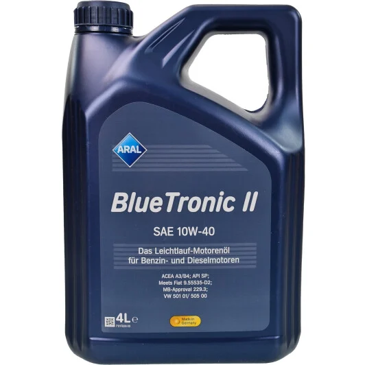 Олива Aral BlueTronic II 10W-40, 4л. 15F470